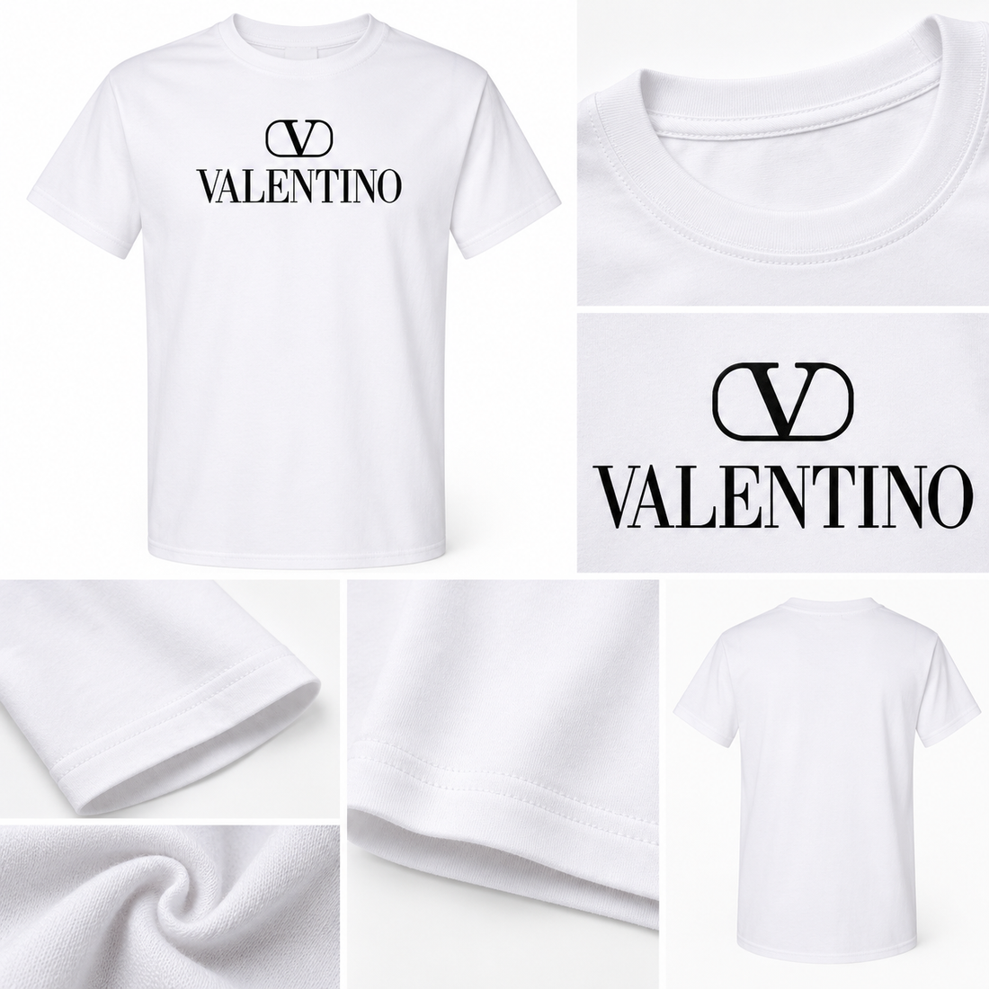 Men's Valentino Cotton T-Shirt | Color: White | Image 4