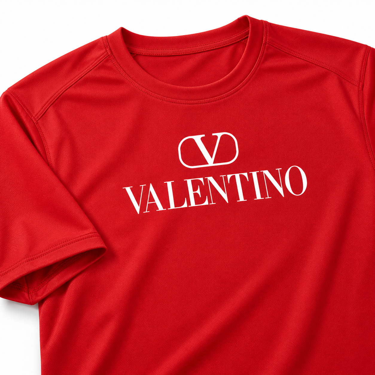 Men's Valentino Performance T-Shirt | Color: Red | Image 4