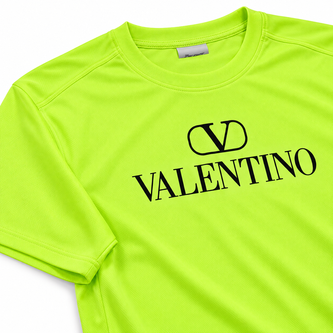 Men's Valentino Performance T-Shirt | Color: Safety Green | Image 4