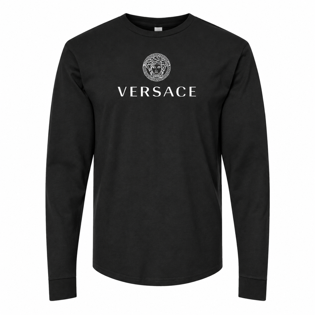 Men's Versace Cotton Long Sleeve T-Shirt | Color: black | Image 1