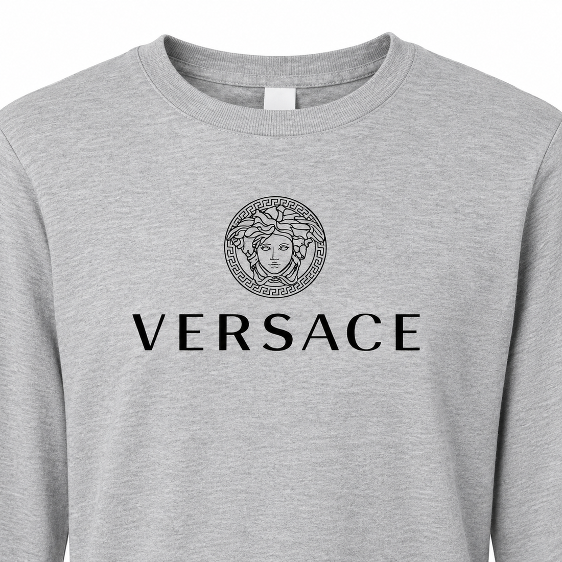 Men's Versace Cotton Long Sleeve T-Shirt | Color: grey | Image 3