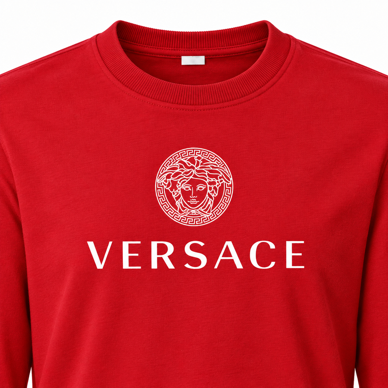 Men's Versace Cotton Long Sleeve T-Shirt | Color: red | Image 3