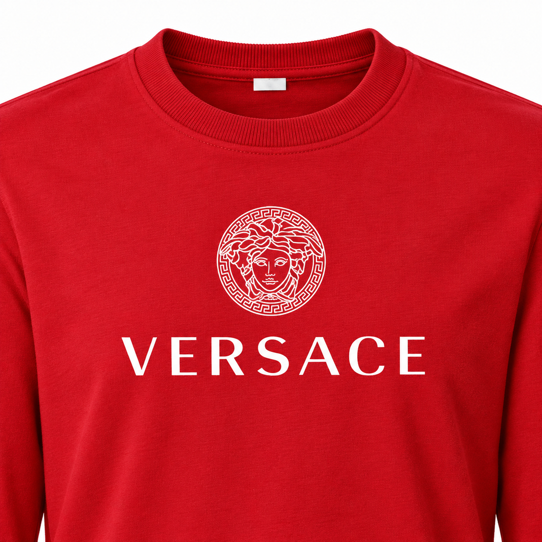 Men's Versace Cotton Long Sleeve T-Shirt | Color: red | Image 3
