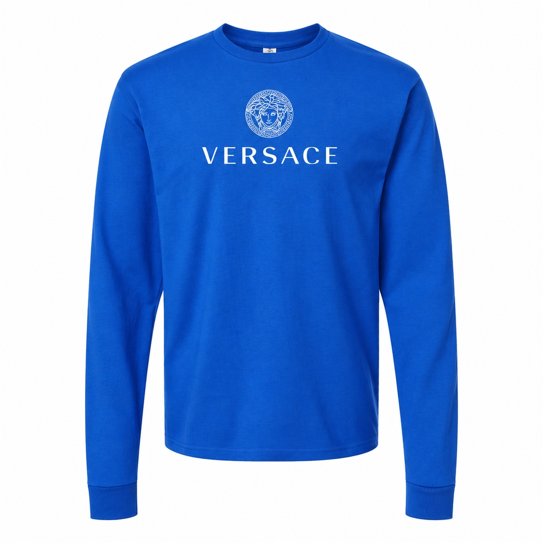 Men's Versace Cotton Long Sleeve T-Shirt | Color: royal blue | Image 1
