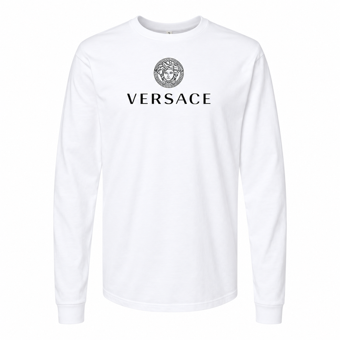 Men's Versace Cotton Long Sleeve T-Shirt | Color: white | Image 1