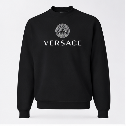 Men's Versace Crewneck Sweatshirt | Color: Black | Image 1