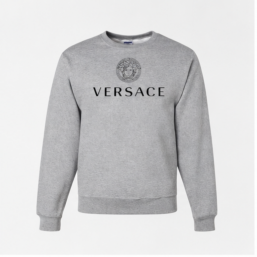 Men's Versace Crewneck Sweatshirt | Color: Grey | Image 1
