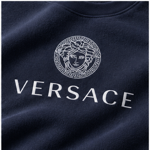 Men's Versace Crewneck Sweatshirt | Color: Navy | Image 5