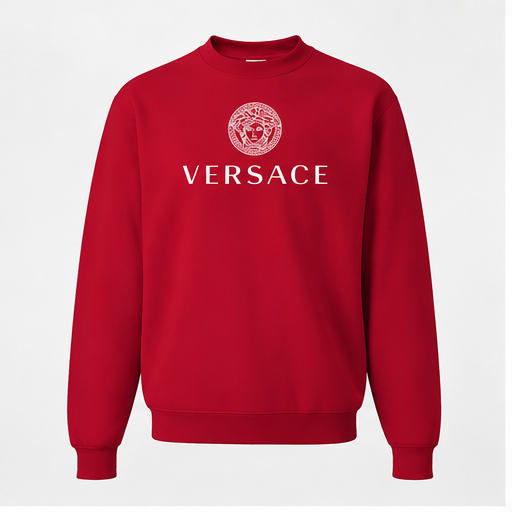 Men's Versace Crewneck Sweatshirt | Color: Red | Image 1