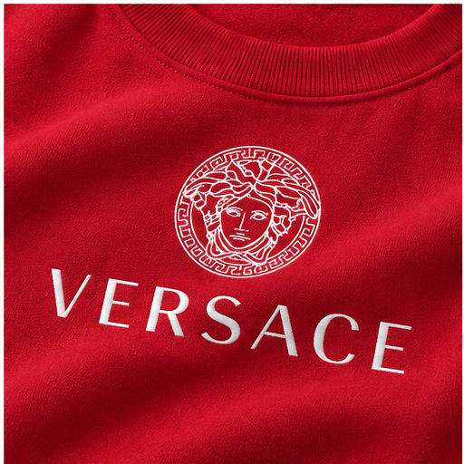 Men's Versace Crewneck Sweatshirt | Color: Red | Image 5