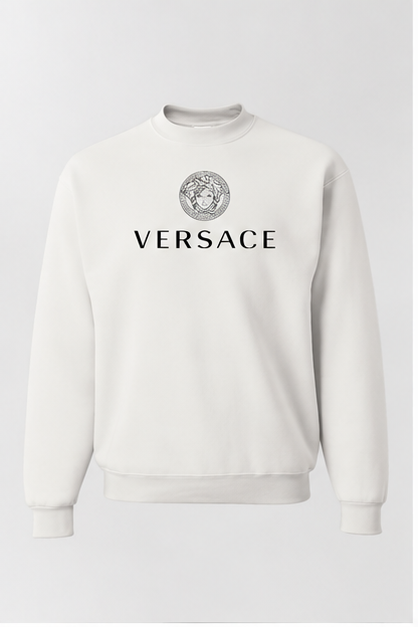 Men's Versace Crewneck Sweatshirt | Color: White | Image 1