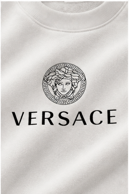Men's Versace Crewneck Sweatshirt | Color: White | Image 5