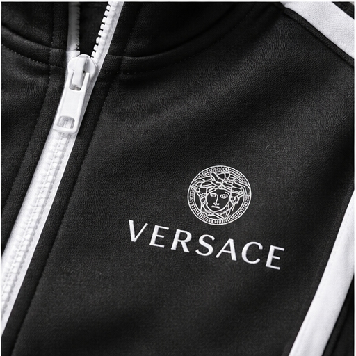 Men's Versace Dri-Fit TrackSuit | Color: Black | Image 5