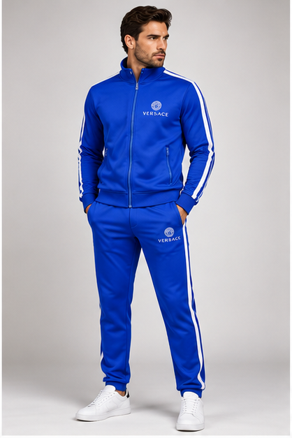 Men's Versace Dri-Fit TrackSuit | Color: Blue | Image 2