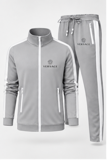 Men's Versace Dri-Fit TrackSuit | Color: Grey | Image 1