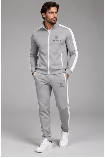 Men's Versace Dri-Fit TrackSuit | Color: Grey | Image 2