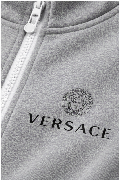 Men's Versace Dri-Fit TrackSuit | Color: Grey | Image 5