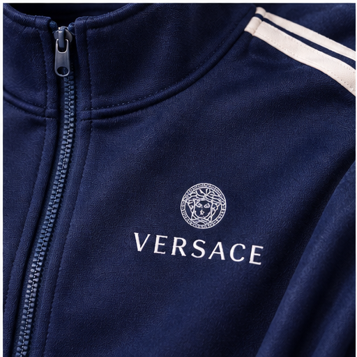 Men's Versace Dri-Fit TrackSuit | Color: Navy | Image 5