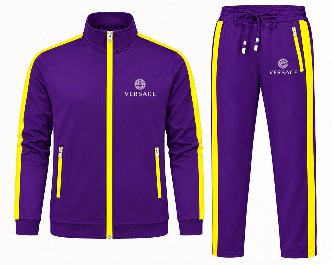 Men's Versace Dri-Fit TrackSuit | Color: Purple | Image 5