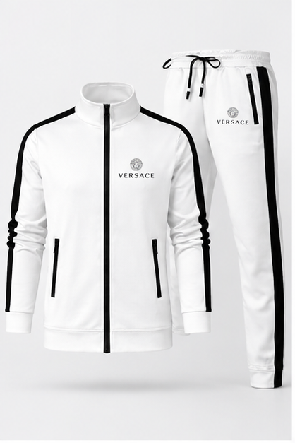 Men's Versace Dri-Fit TrackSuit | Color: White | Image 1