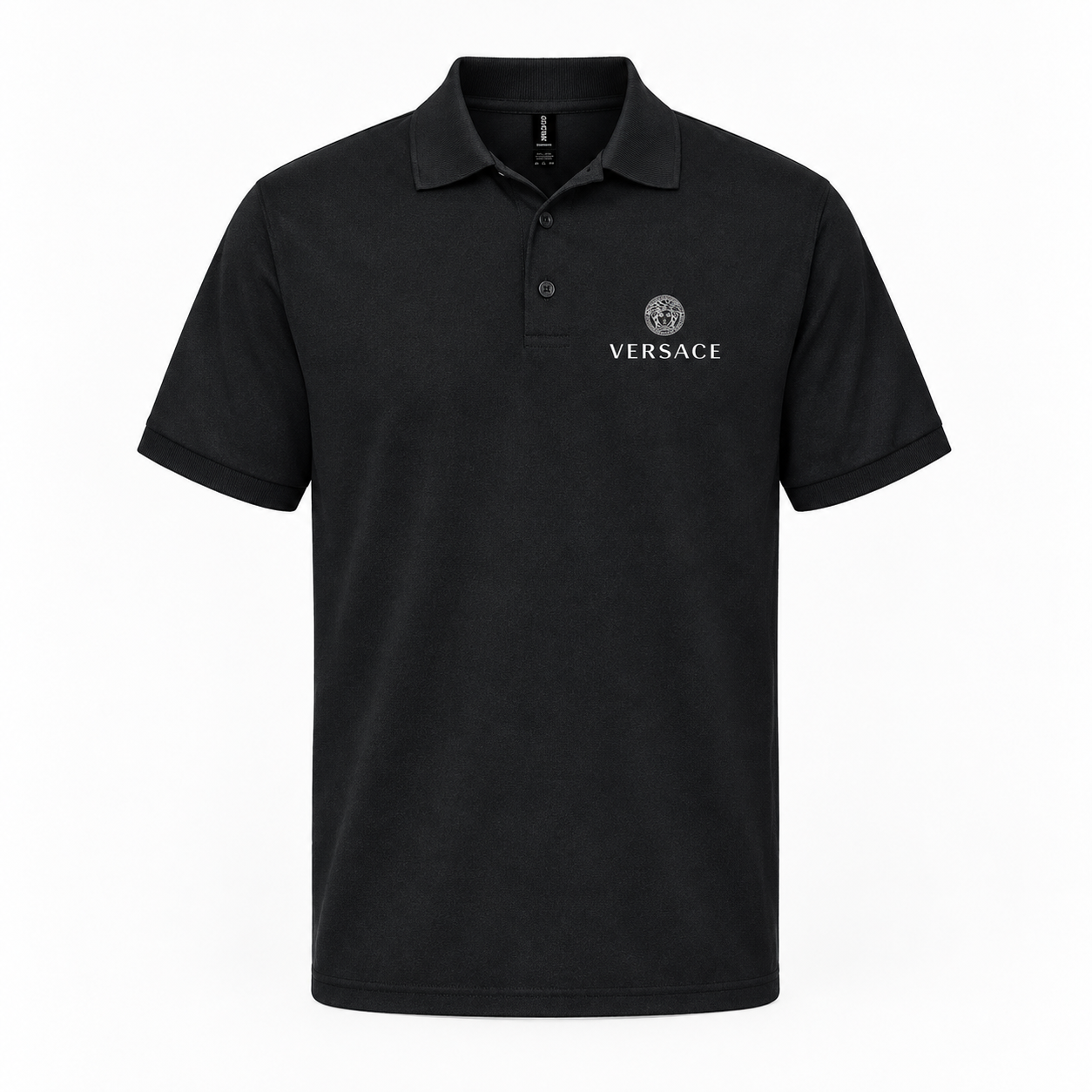 Men's Versace Dry Blend Polo | Color: Black | Image 1