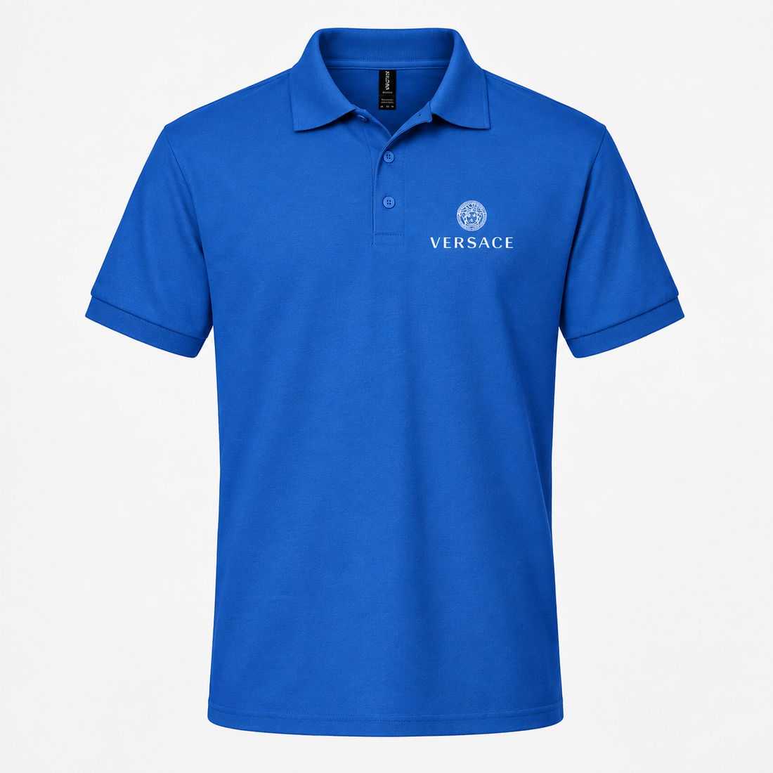 Men's Versace Dry Blend Polo | Color: Blue | Image 1