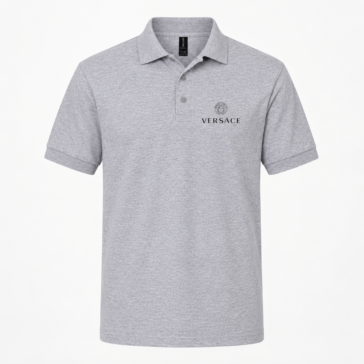 Men's Versace Dry Blend Polo | Color: Grey | Image 1