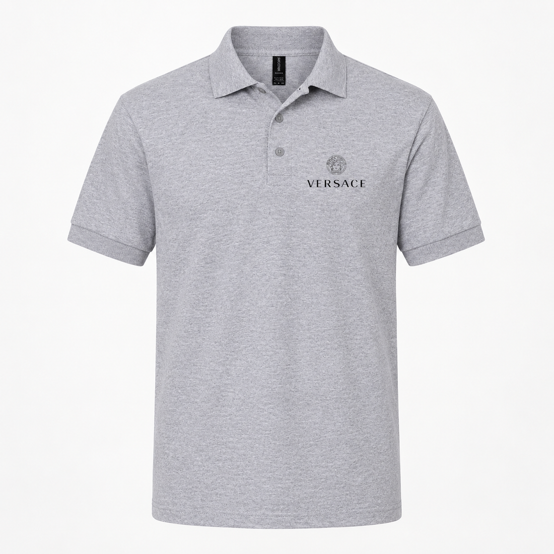 Men's Versace Dry Blend Polo | Color: Grey | Image 1