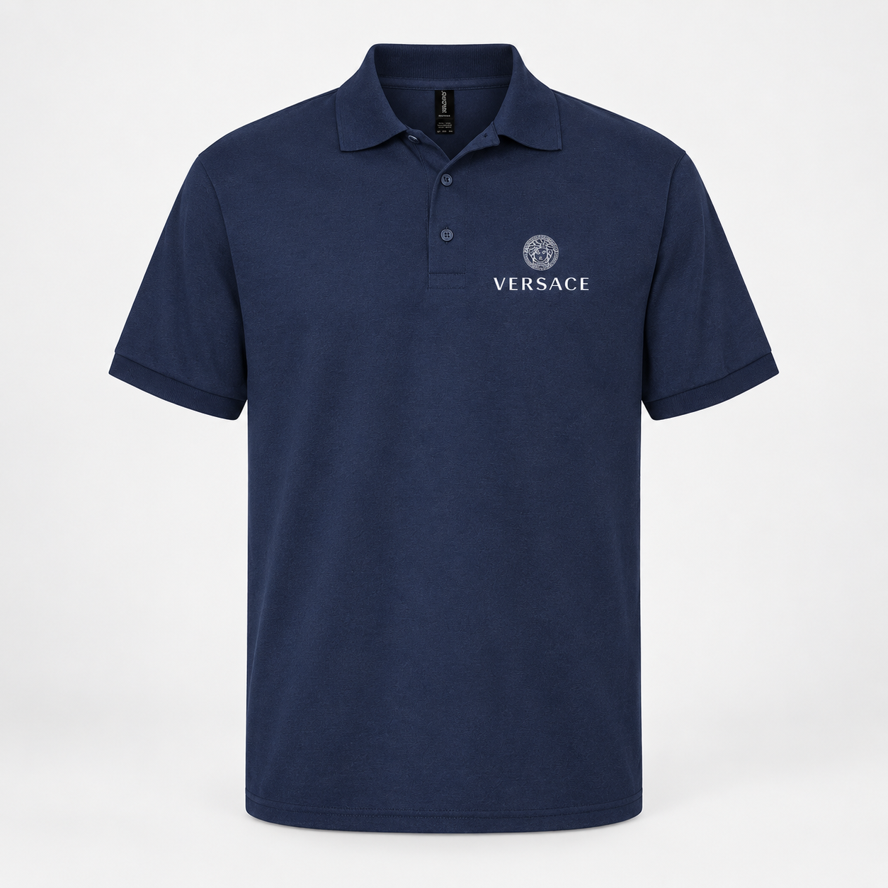 Men's Versace Dry Blend Polo | Color: Navy | Image 1