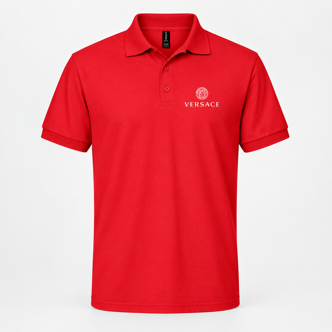 Men's Versace Dry Blend Polo | Color: Red | Image 1