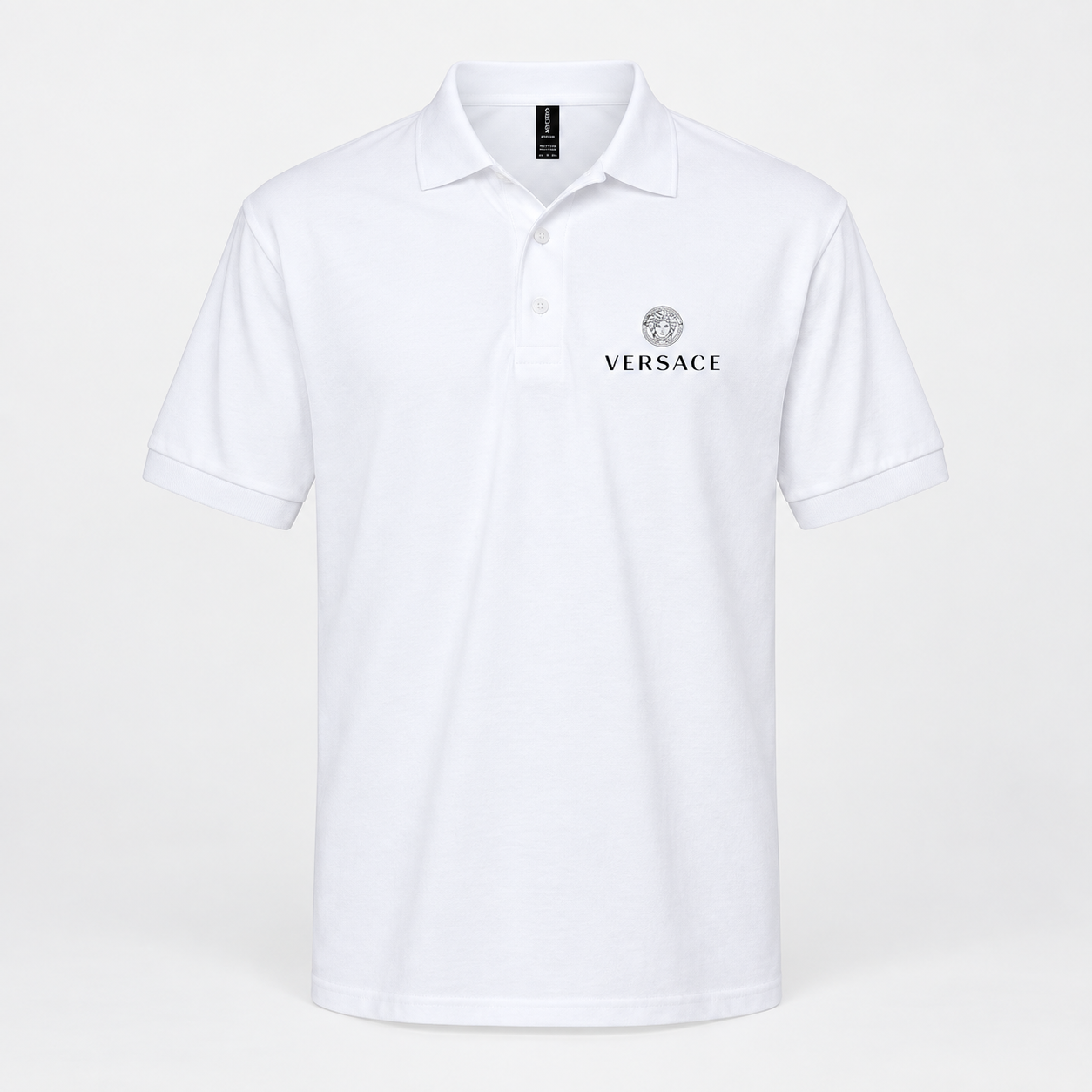 Men's Versace Dry Blend Polo | Color: White | Image 1