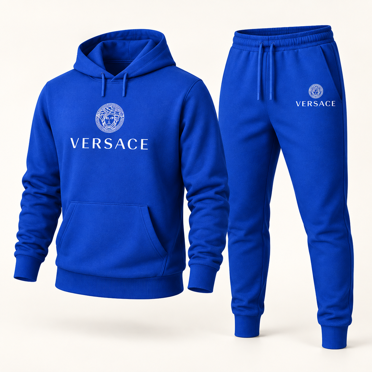Men's Versace Hoodie Joggers Set | Color: Blue | Image 1