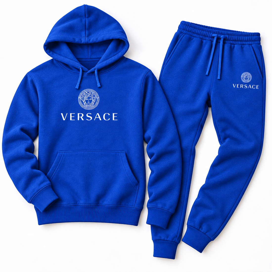 Men's Versace Hoodie Joggers Set | Color: Blue | Image 5