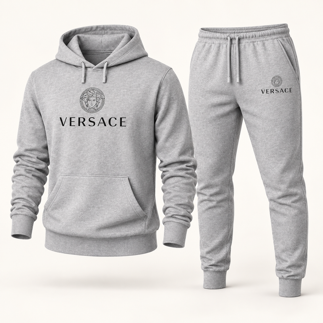 Men's Versace Hoodie Joggers Set | Color: Grey | Image 1