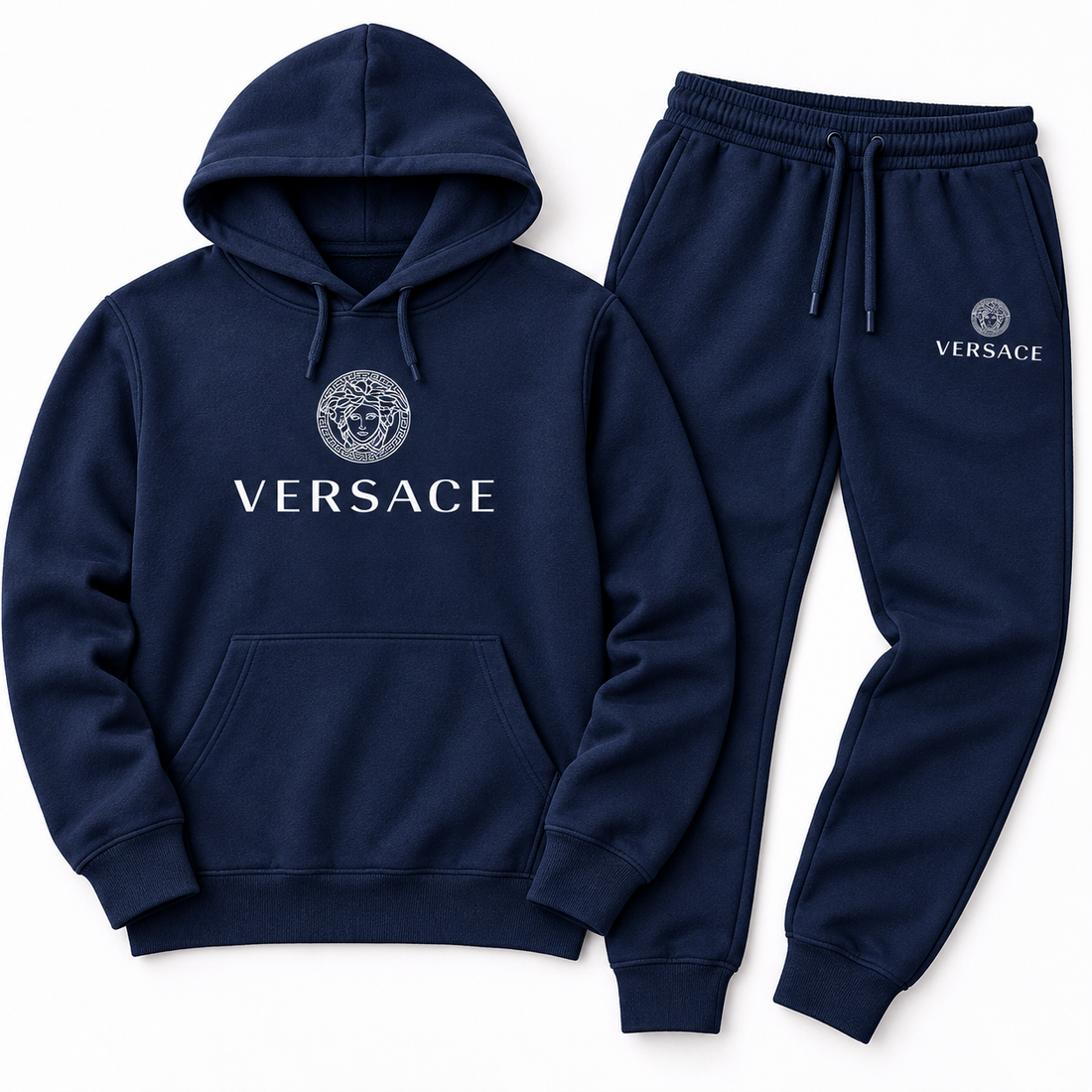 Men's Versace Hoodie Joggers Set | Color: Navy | Image 5