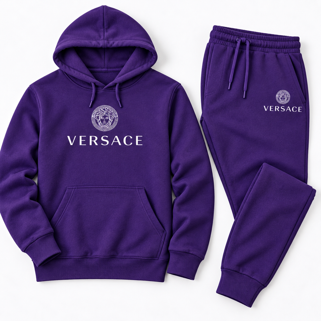 Men's Versace Hoodie Joggers Set | Color: Purple | Image 5