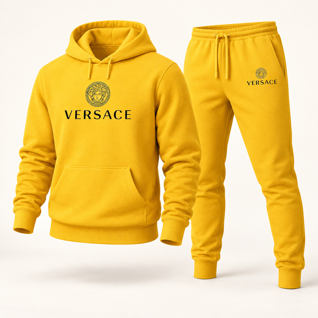 Men's Versace Hoodie Joggers Set | Color: Yellow | Image 1
