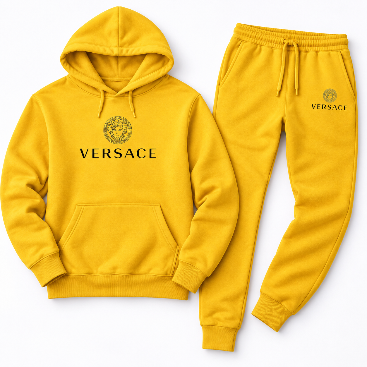 Men's Versace Hoodie Joggers Set | Color: Yellow | Image 5