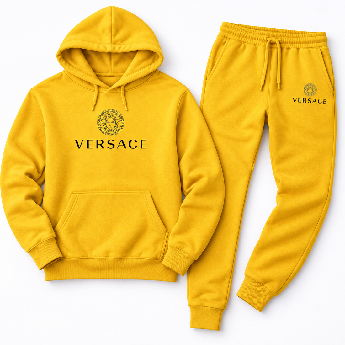 Men's Versace Hoodie Joggers Set | Color: Yellow | Image 5
