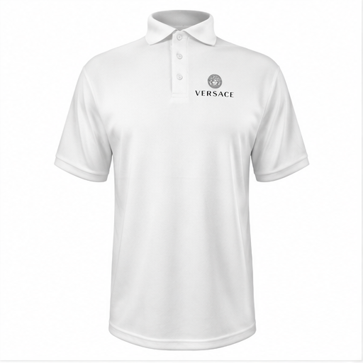 Men's Versace Polyester Polo | Color: White | Image 1