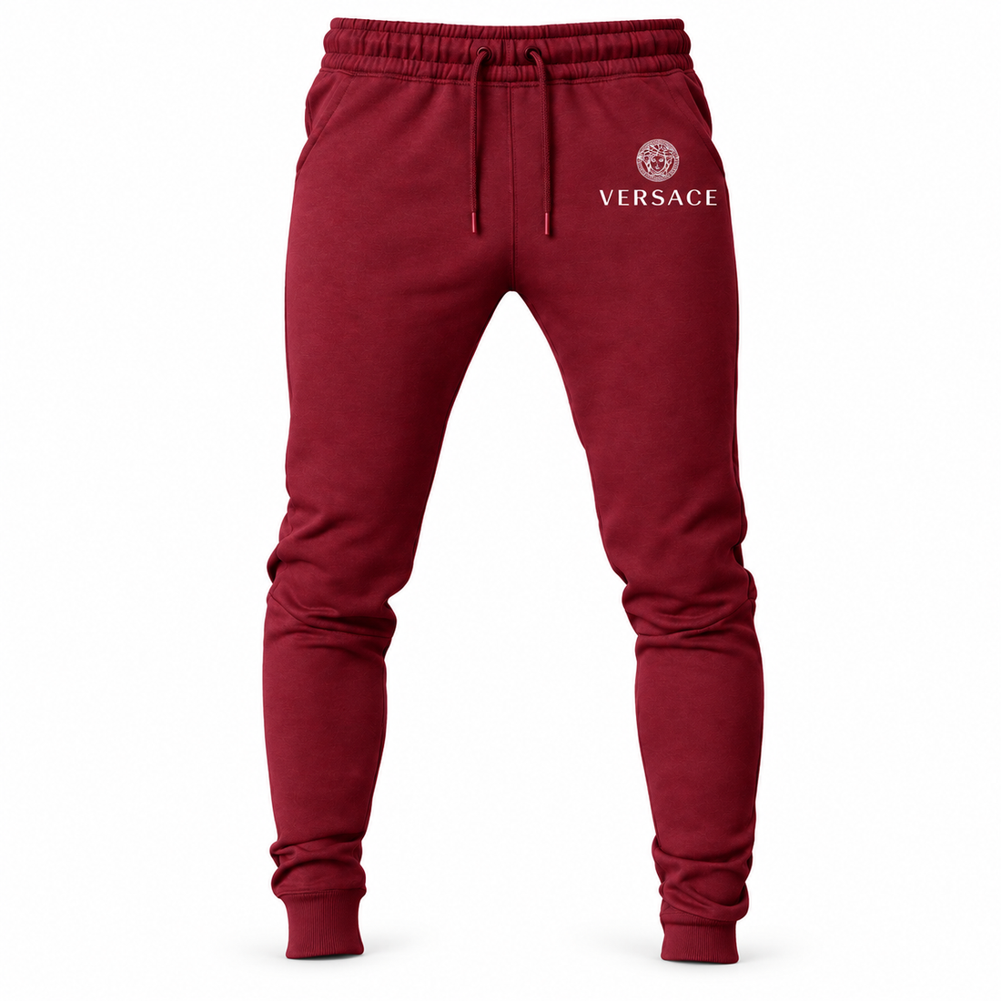 Men's Versace Sweatpants | Color: Burgundy | Image 1