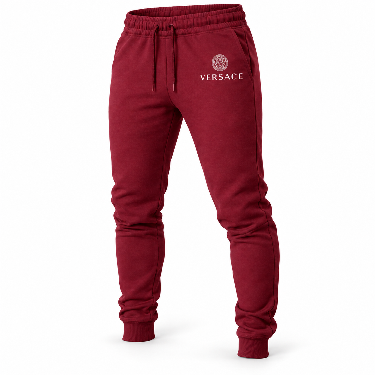 Men's Versace Sweatpants | Color: Burgundy | Image 3