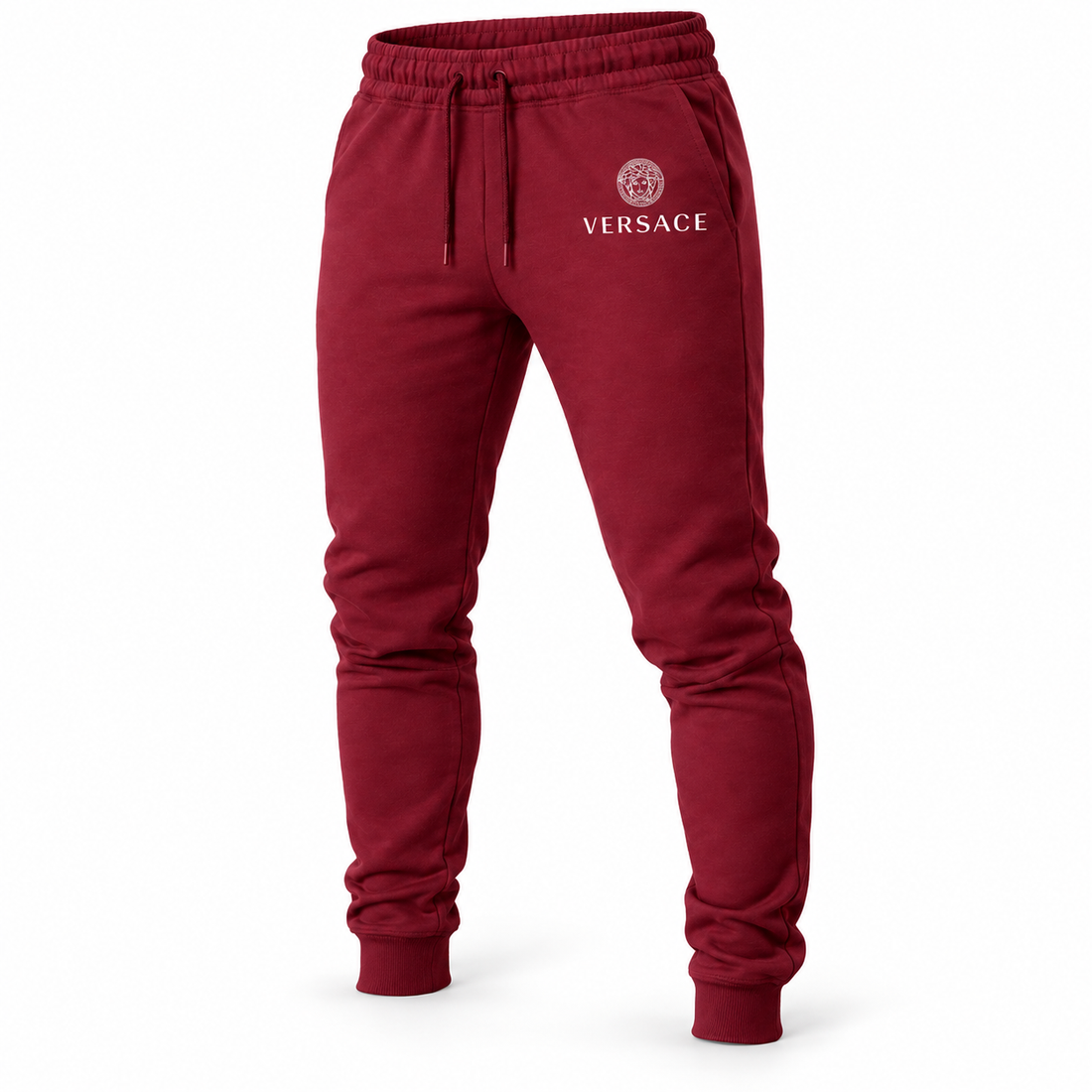 Men's Versace Sweatpants | Color: Burgundy | Image 3