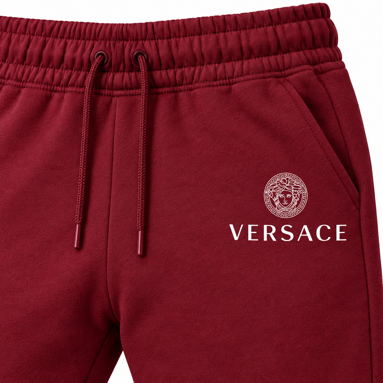Men's Versace Sweatpants | Color: Burgundy | Image 4