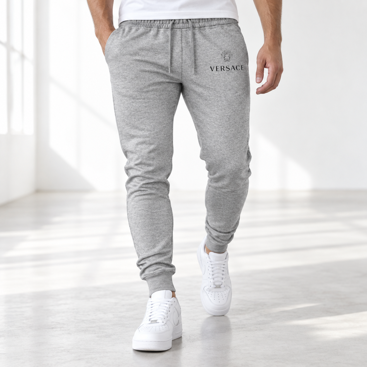 Men's Versace Sweatpants | Color: Grey | Image 2