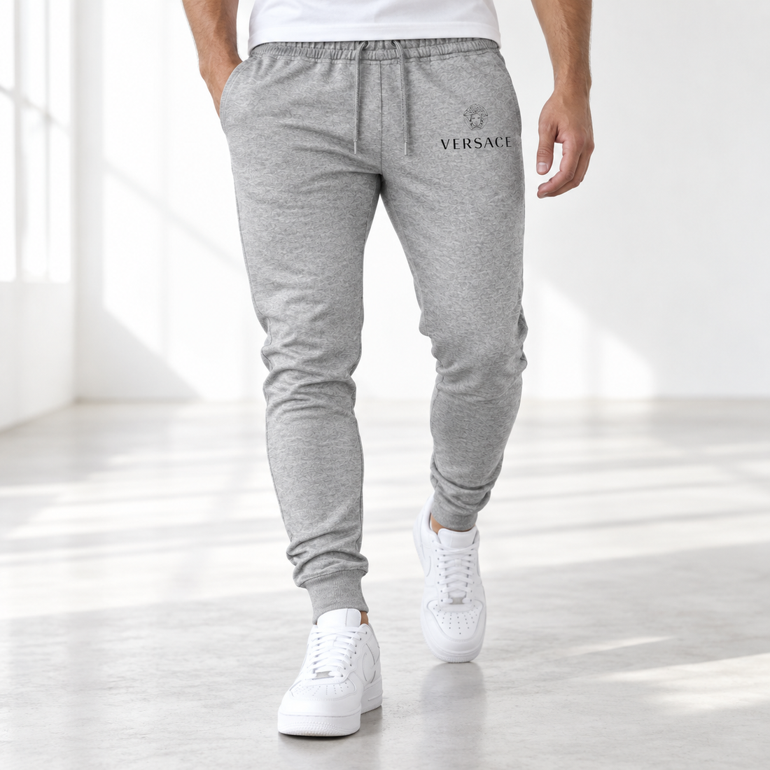 Men's Versace Sweatpants | Color: Grey | Image 2