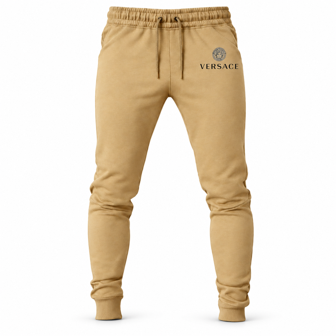Men's Versace Sweatpants | Color: Khaki | Image 1