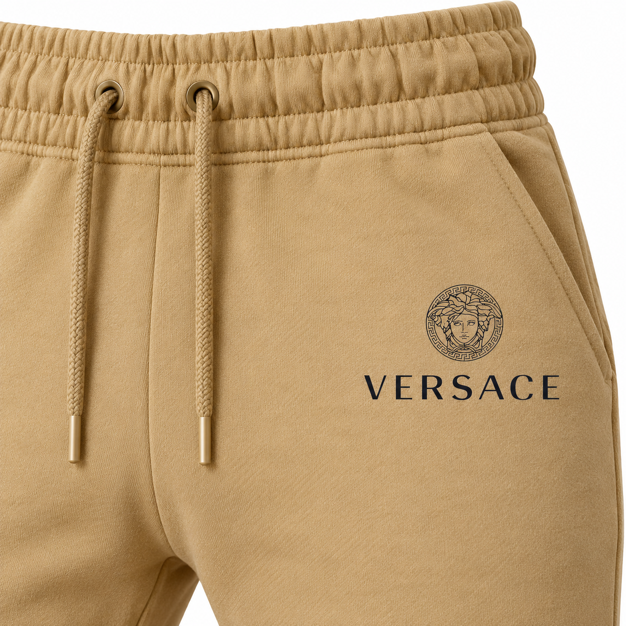 Men's Versace Sweatpants | Color: Khaki | Image 4