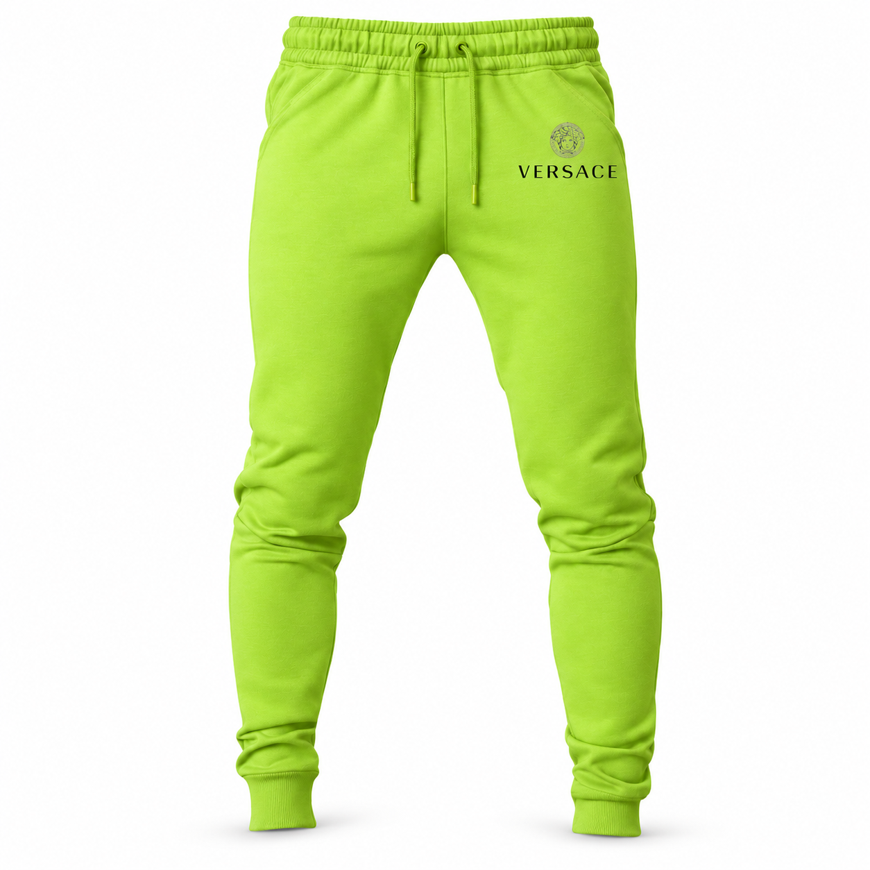Men's Versace Sweatpants | Color: Lime Green | Image 1