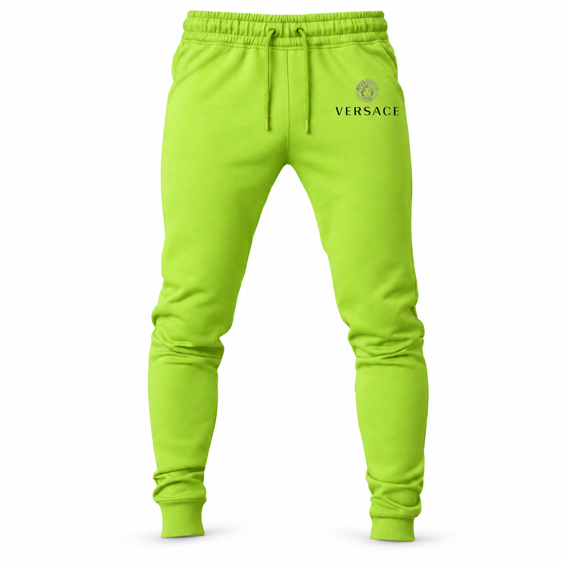 Men's Versace Sweatpants | Color: Lime Green | Image 1